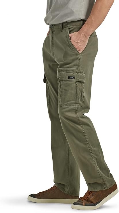 Wrangler Authentics Mens Relaxed Fit Stretch Cargo Pant - Image 2