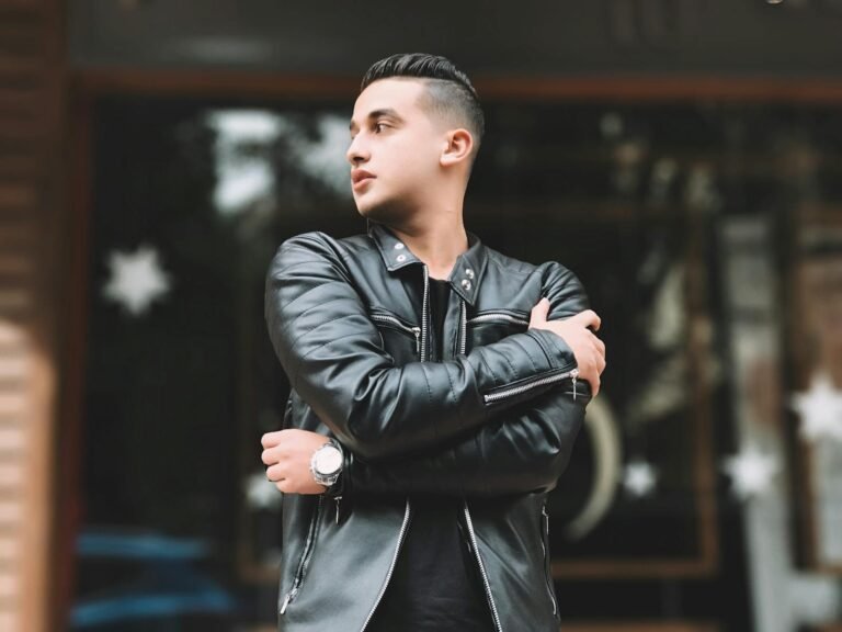 Premium leather jacket for men