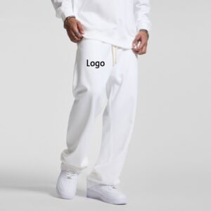 Doven 430gsm High Quality Blank Oversized Sports Running Wide Leg Outdoor Flare Custom Logo Jogging Casual Men Baggy Pants
