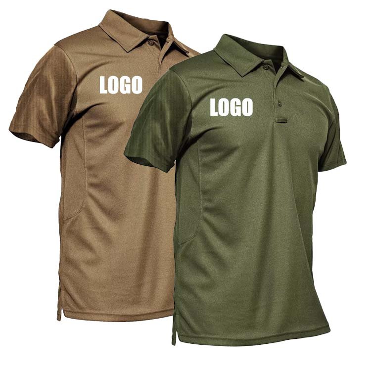 Men's Custom Logo Short Sleeve Polo T-Shirt Solid Custom Polo Shirts Polyester Golf Sports Shirt for Bulk Buyers