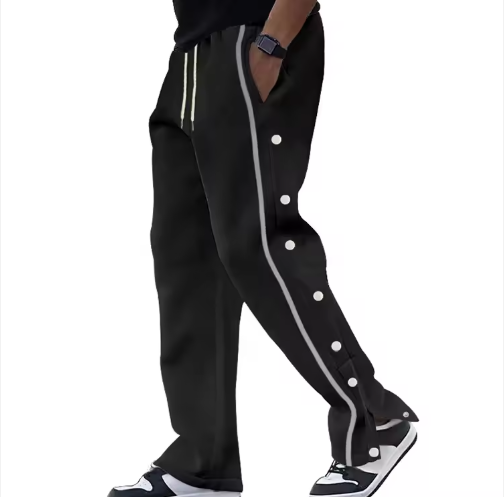 New Men's Casual Pants Loose Drawstring Mid Waist Straight Plus-size Sports Running Pants Suitable for Daily Leisure Outdoor - Image 4