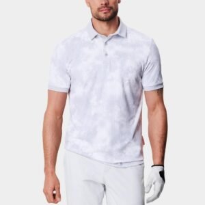 Digital Floral Print Polyester Spandex Performance Top Stylish Sporty Golf Clothing Custom Polo Shirt Golf T Shirts Men