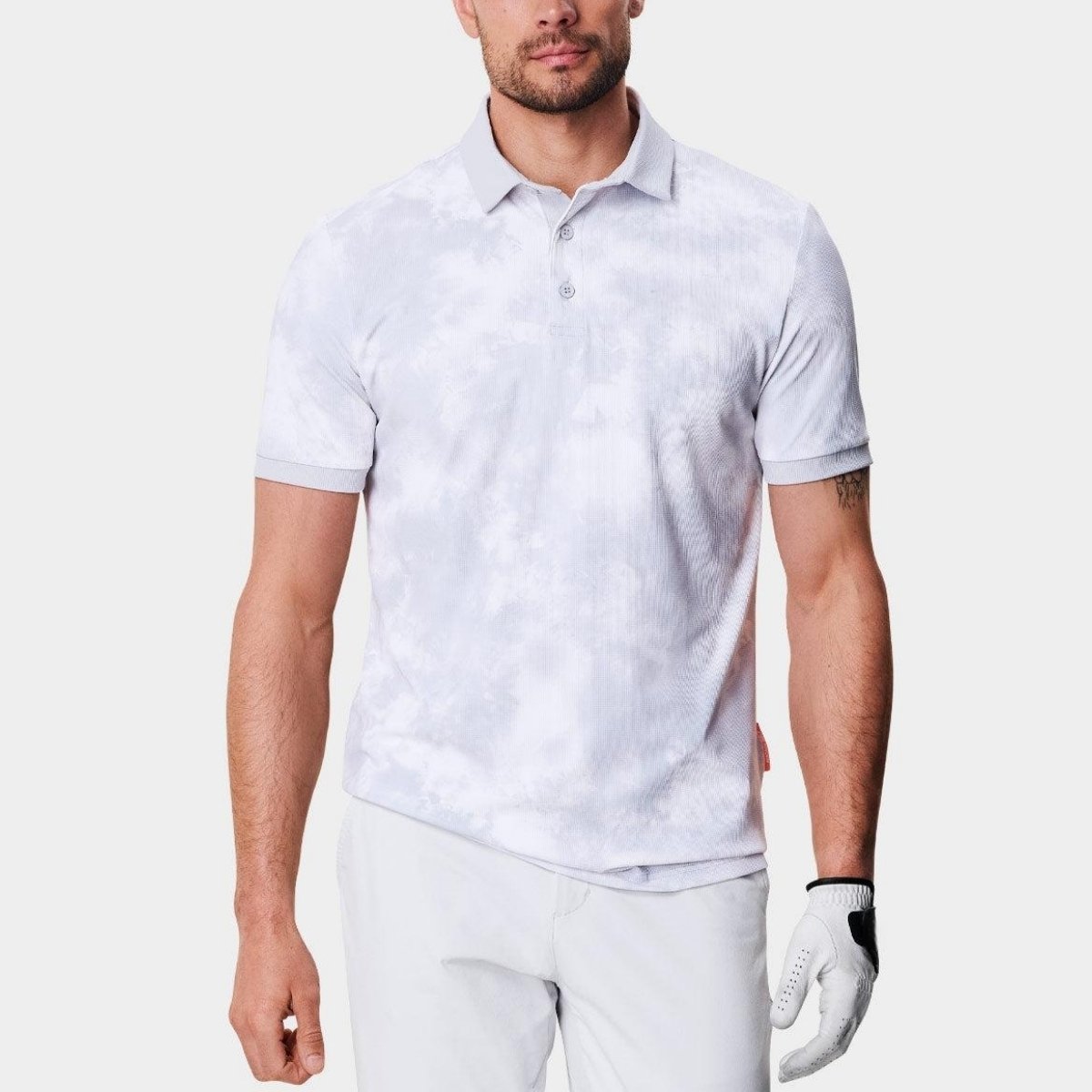 Digital Floral Print Polyester Spandex Performance Top Stylish Sporty Golf Clothing Custom Polo Shirt Golf T Shirts Men