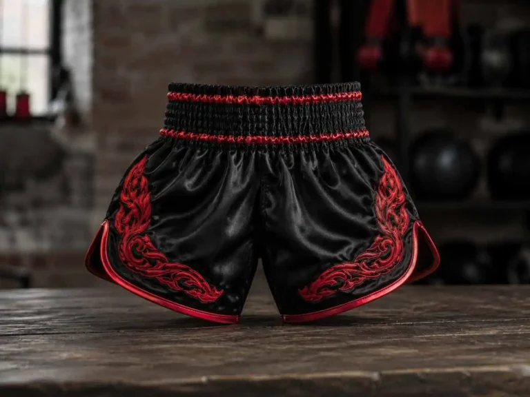 Traditional satin Muay Thai shorts