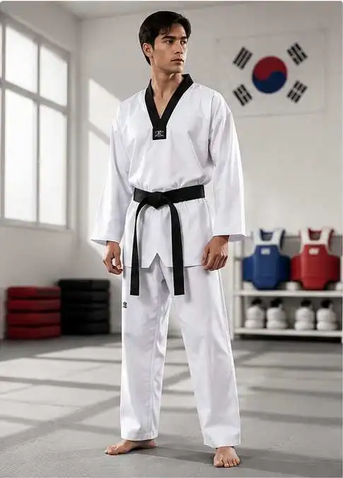 classic v neck training dobok